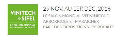 Salon Vinitech du 29 Novembre au 1er Décembre 2016